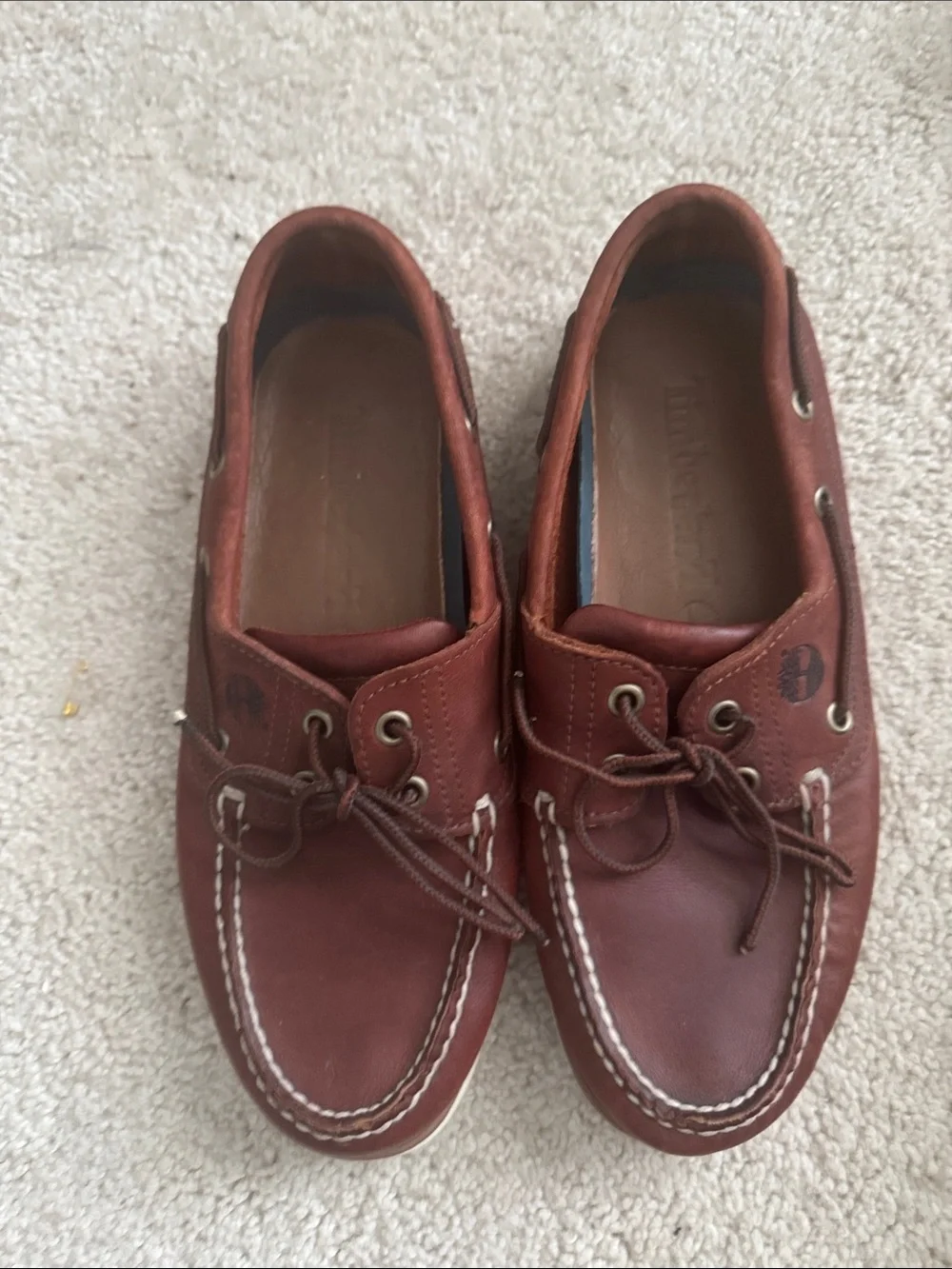 Timberland Men's Chestnut Leather Boat Shoes